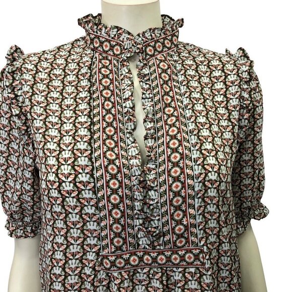 MAX EDITION $88 RUFFLE SLEEVE & NECKLINE MD NEW WITH TAG - Picture 3 of 7